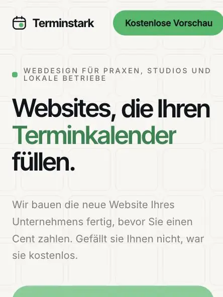 Homepage of terminstark.com
