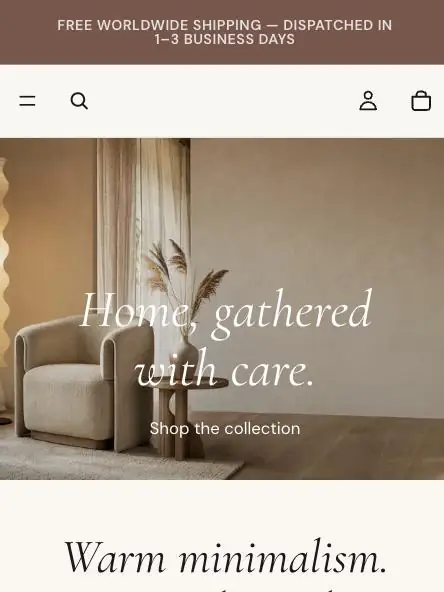 Homepage of warmshelf.com